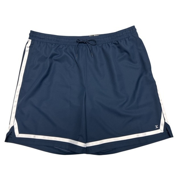 Xersion 3XLT Shorts Navy Blue Woven Stretch Easy Care 10" Inseam Hits Above Knee - Picture 1 of 5